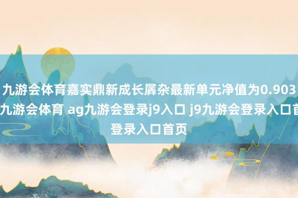 九游會體育嘉實鼎新成長羼雜最新單元凈值為0.903元-九游會體育 ag九游會登錄j9入口 j9九游會登錄入口首頁